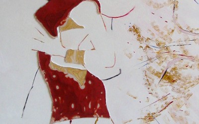 Eux deux - Peinture à l'huile, aux couteaux et à la résine