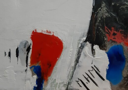 signature peinture tableau pinceaux couteaux huile résine artiste peintre contemporain portrait femme noir couleurs figuratif chapeau dos